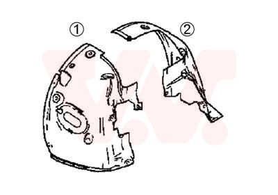 VAN WEZEL Обшивка, колесная ниша 4327433